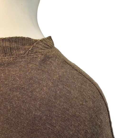 Zara W&B Coll Oversized Lightweight Sweater Mutton Slv Women S Taupe Tan - Picture 5 of 8